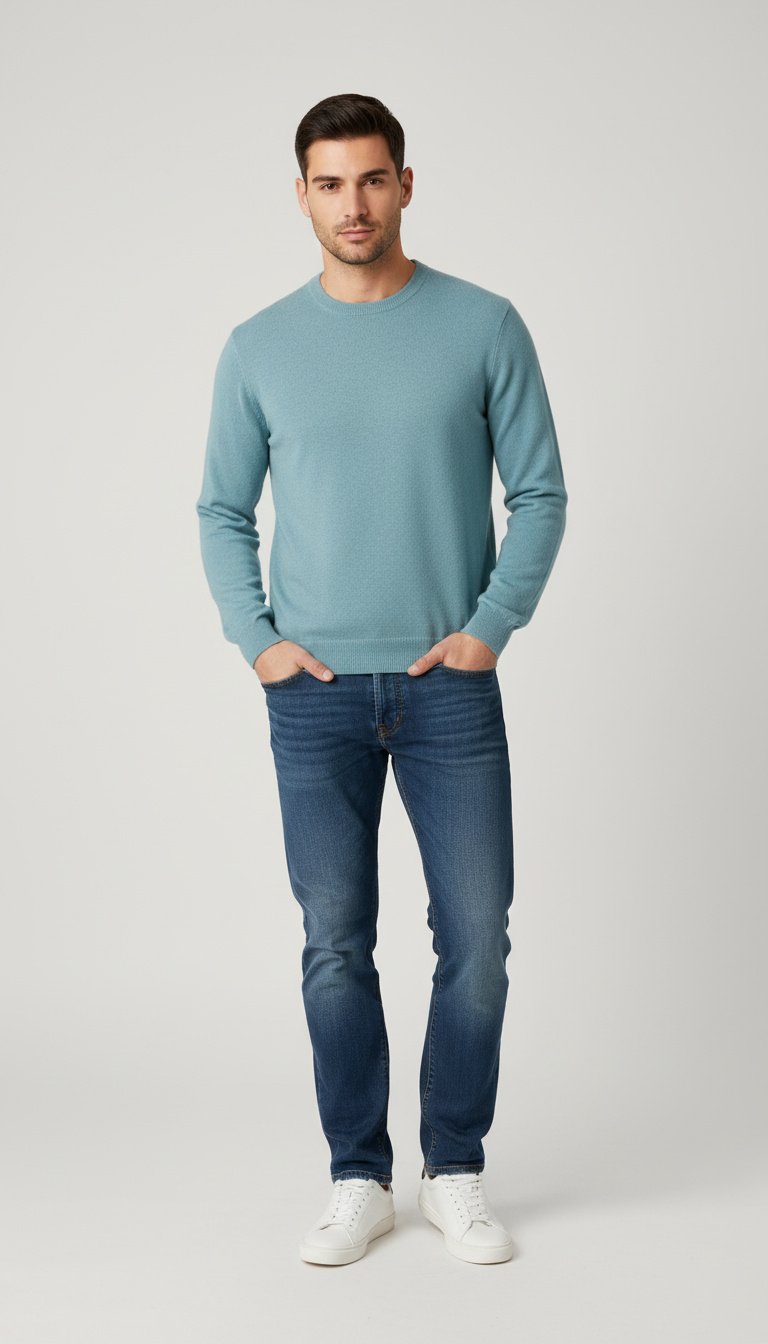 Maglia girocollo in misto lana - Luca Novi- made in Italy - immagine 10