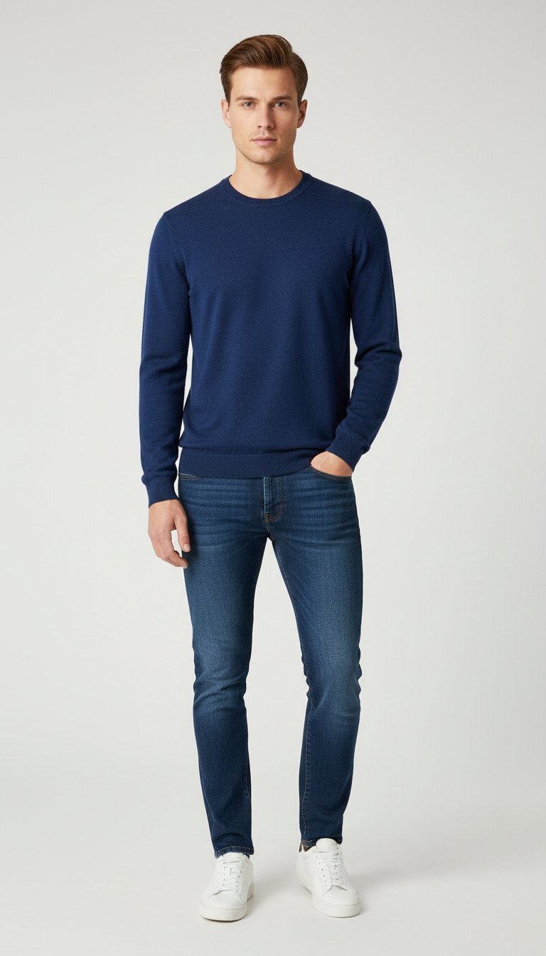 Maglia girocollo in misto lana - Luca Novi- made in Italy - immagine 11