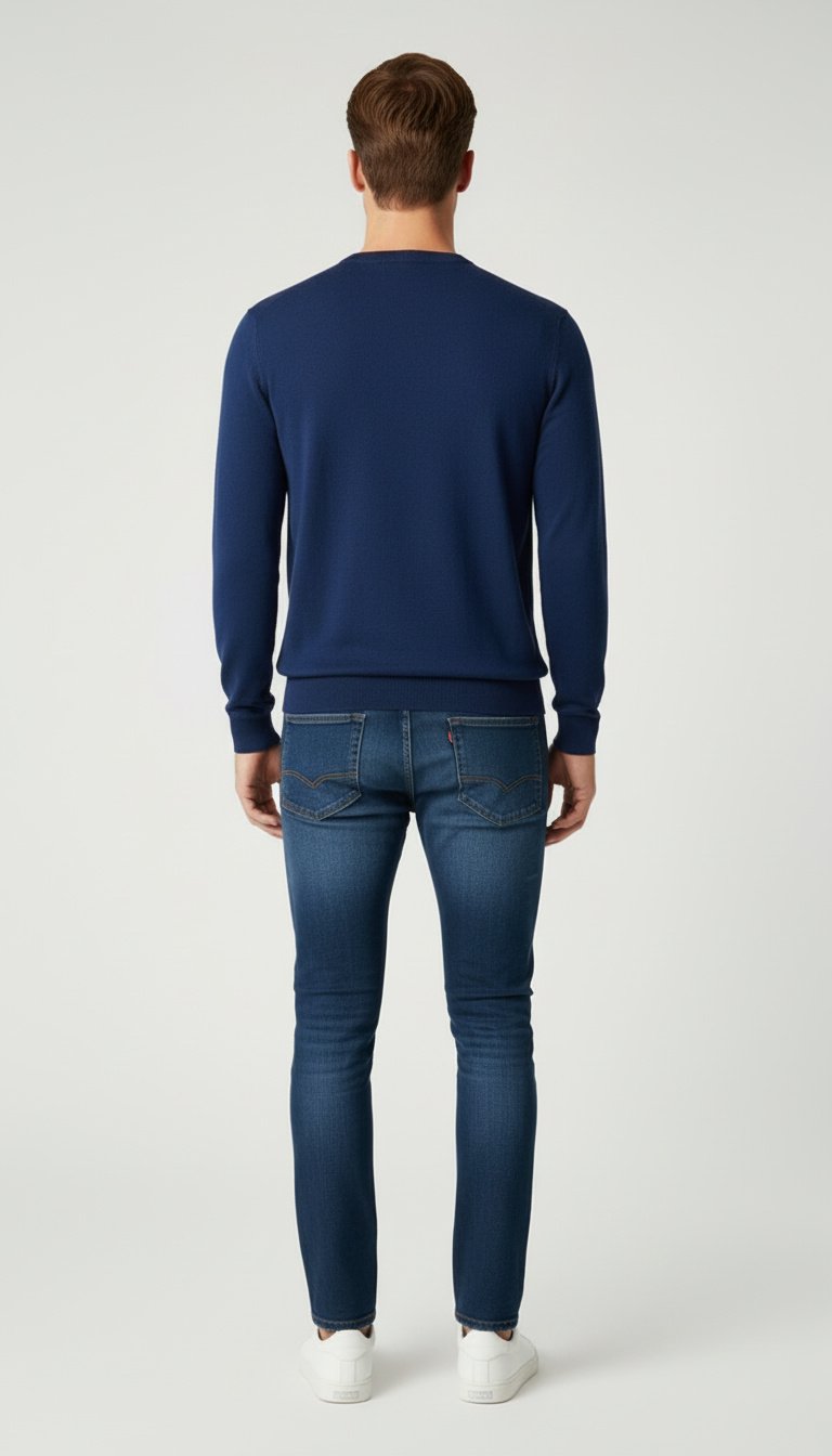 Maglia girocollo in misto lana - Luca Novi- made in Italy - immagine 12