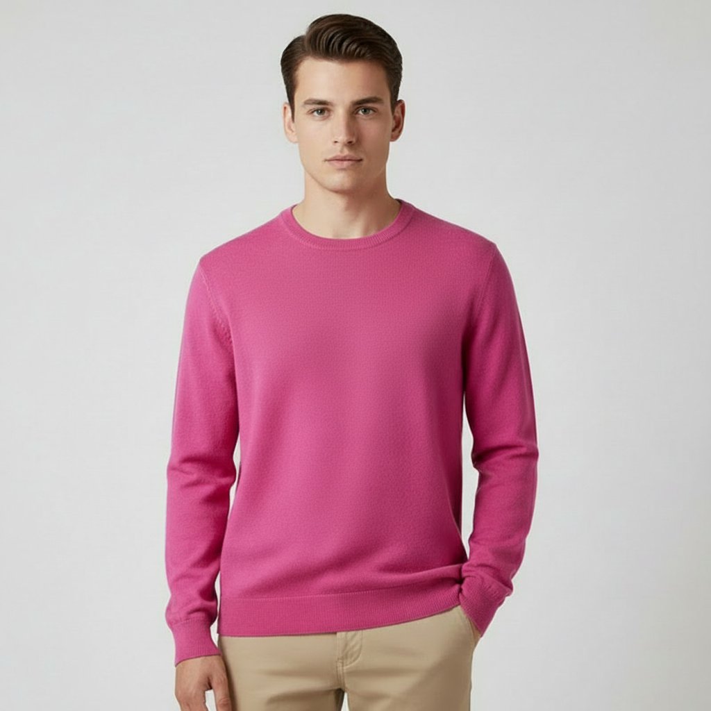 Maglia girocollo in misto lana - Luca Novi- made in Italy - immagine 8