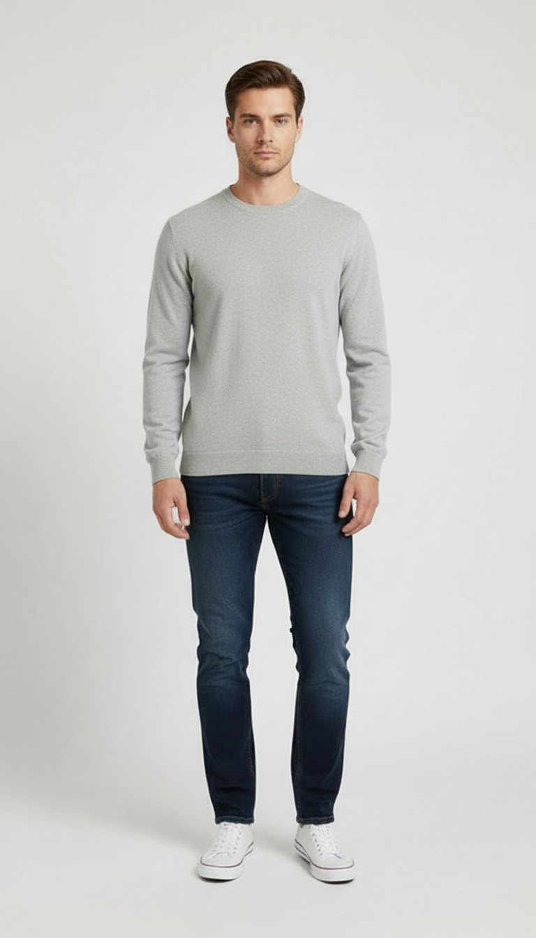 Maglia girocollo in misto lana - Luca Novi- made in Italy - immagine 13