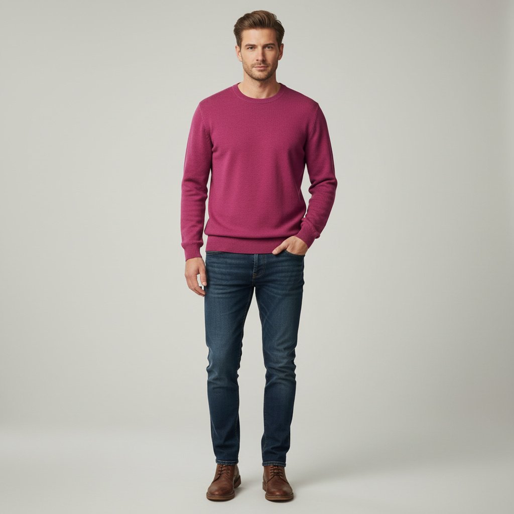 Maglia girocollo in misto lana - Luca Novi- made in Italy - immagine 9