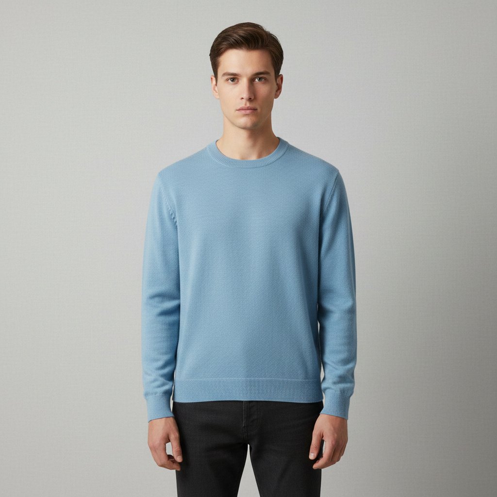 Maglia girocollo in misto lana - Luca Novi- made in Italy - immagine 3