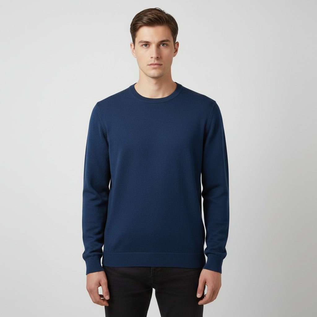 Maglia girocollo in misto lana - Luca Novi- made in Italy - immagine 5